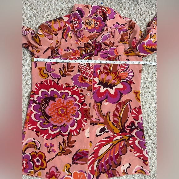 Tory Burch Multicolor Floral Blouse size 0 - Picture 6 of 6